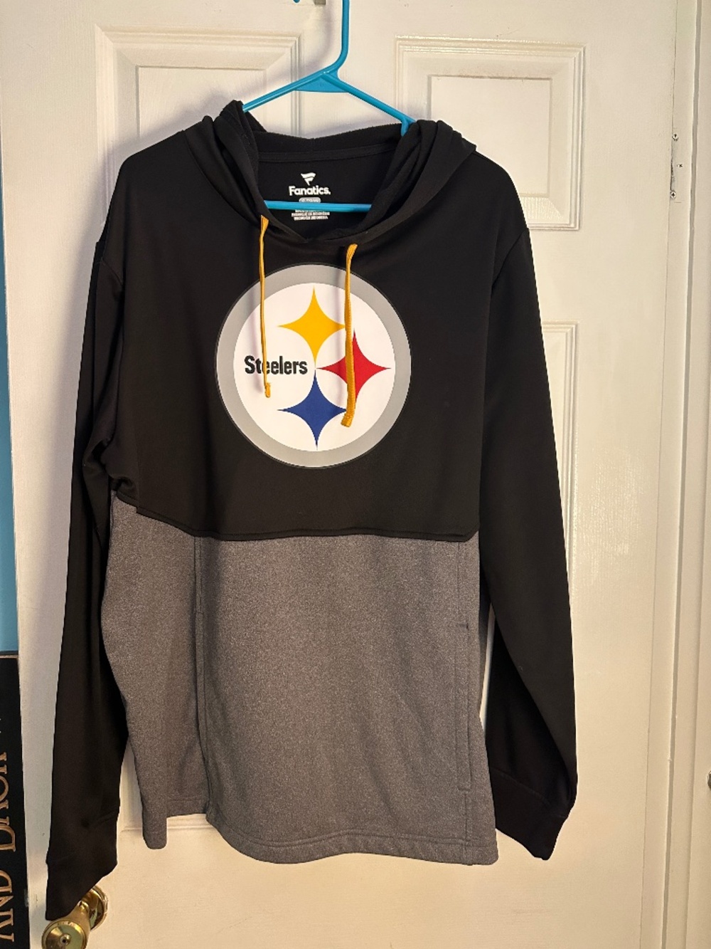 Men's Fanatics Pittsburgh Steeler Football Pullover Hoodie Size XL
